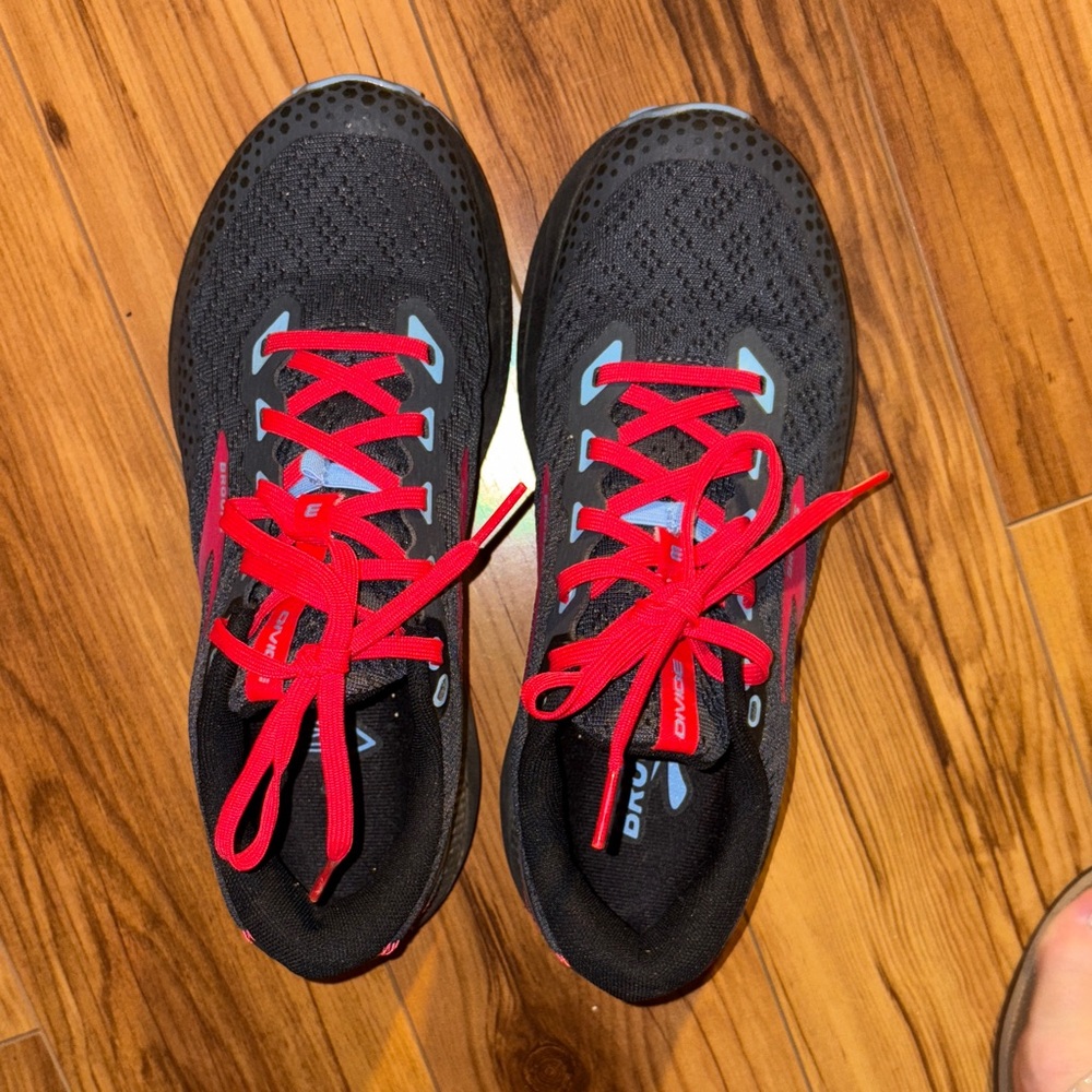 Brooks Black and Red Running Shoes